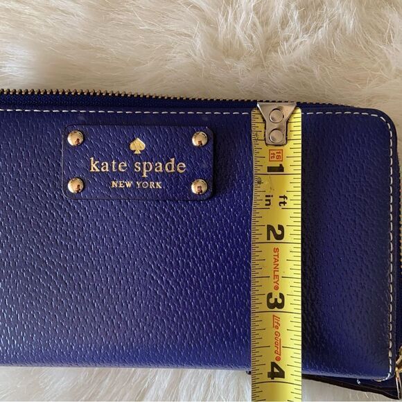 New ✨ KATE SPADE Wellesley Full Size Cobalt Blue Wallet - Picture 13 of 14